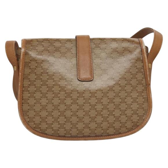 CELINE Macadam Canvas Shoulder Bag Beige - Picture 3 of 13